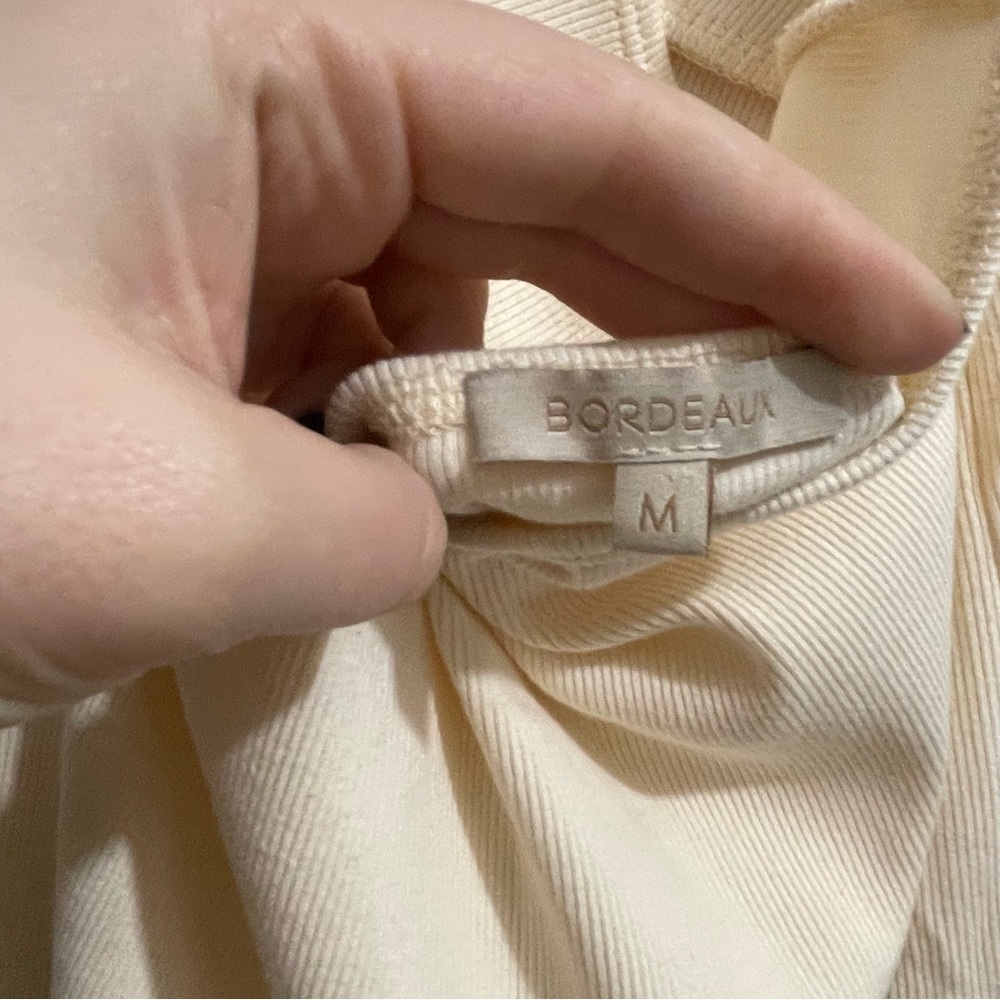 By Anthropologie U-Neck Halter Dress Bordeaux Cream - Picture 3 of 5